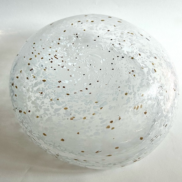 Large Vintage Handblown Speckled Art Glass Bowl - Picture 11 of 11